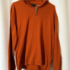 Banana Republic Men's Rust Zip-Up Sweater